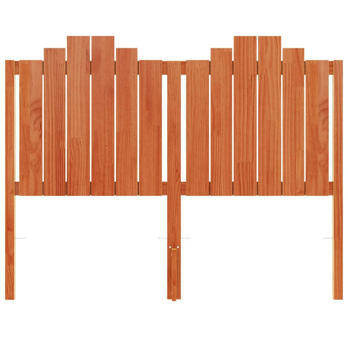 Testiera Marrone Cera 135 cm in Legno Massello di Pino 844283