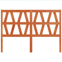 Testiera Marrone Cera 135 cm in Legno Massello di Pino 844303