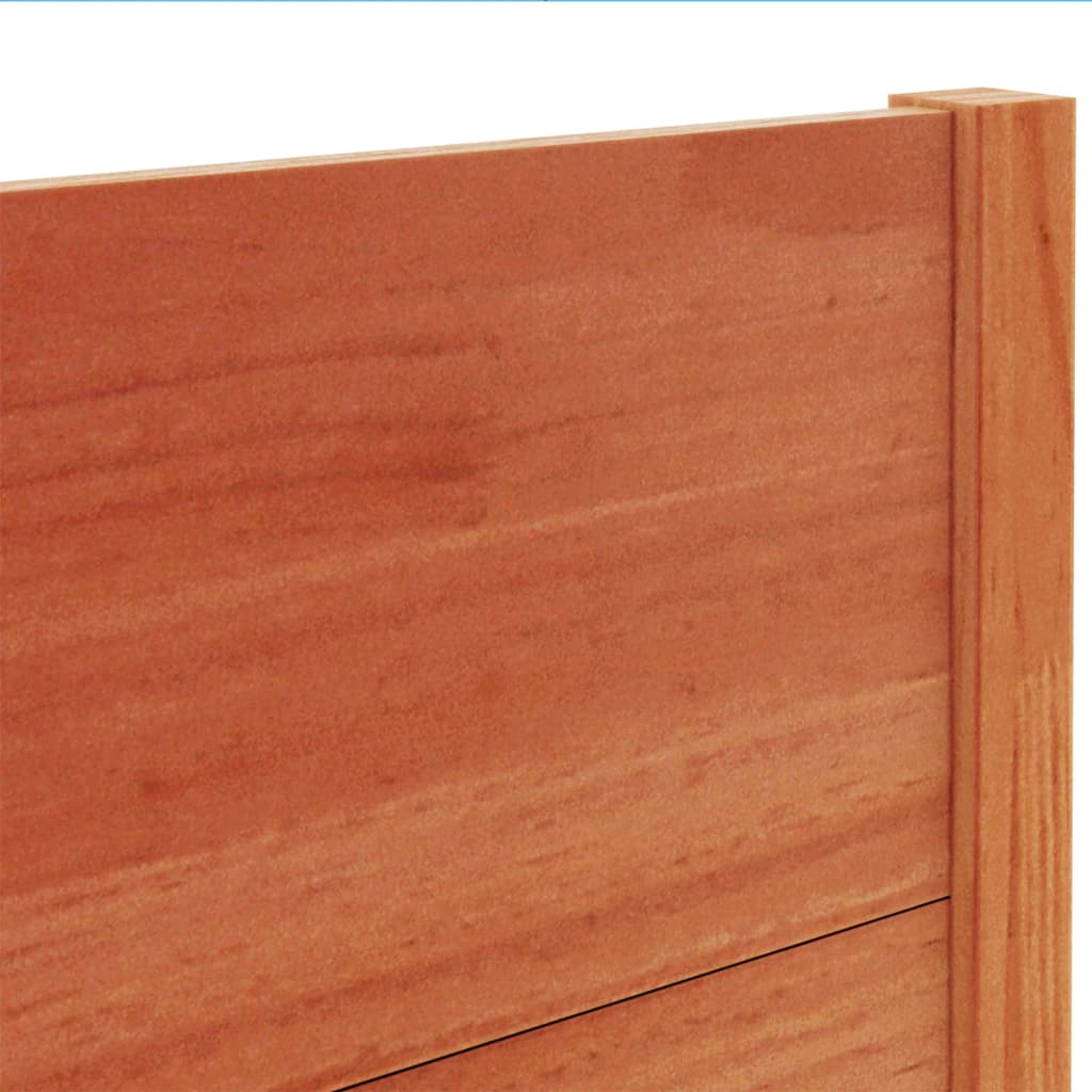 Testiera Marrone Cera 100 cm in Legno Massello di Pino 844321