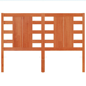 Testiera Marrone Cera 135 cm in Legno Massello di Pino 844333