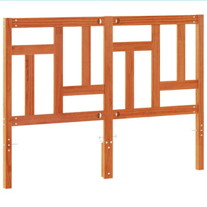 Testiera Marrone Cera 140 cm in Legno Massello di Pino 844364