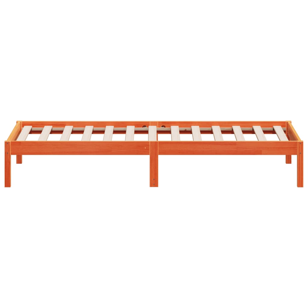 Dormeuse senza Materasso Marrone Cera 80x200 cm Legno di Pino