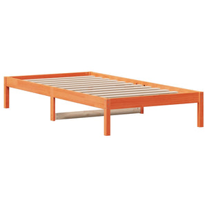 Dormeuse senza Materasso Marrone Cera 80x200 cm Legno di Pino 844406