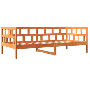 Dormeuse senza Materasso Marrone Cera 90x200 cm Legno di Pino 844408