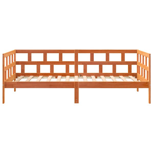 Dormeuse senza Materasso Marrone Cera 90x200 cm Legno di Pino 844408