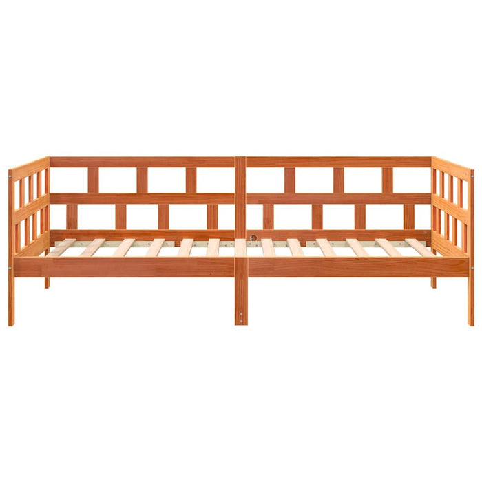 Dormeuse senza Materasso Marrone Cera 90x200 cm Legno di Pino 844408