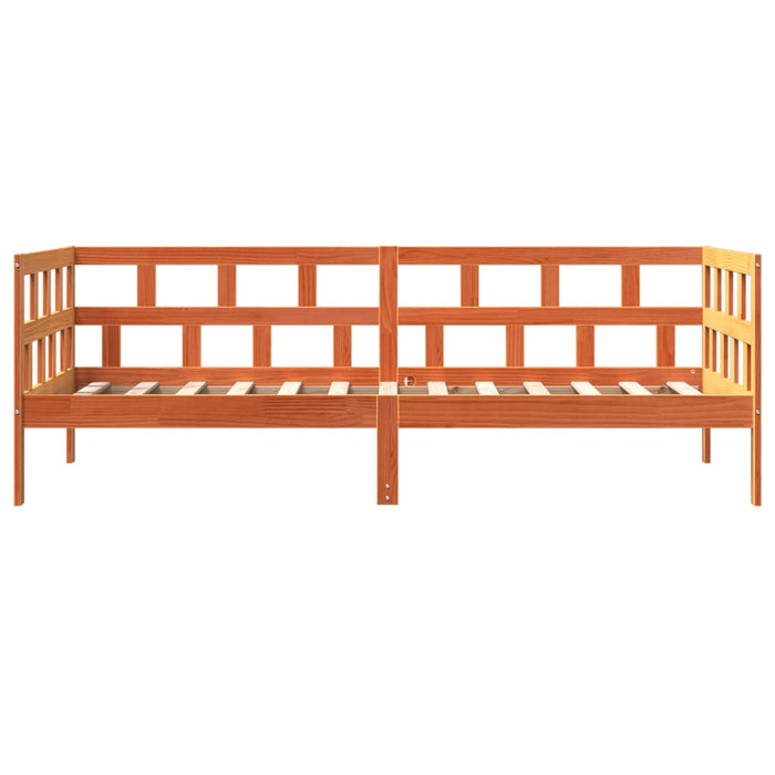 Dormeuse senza Materasso Marrone Cera 90x200 cm Legno di Pino 844408