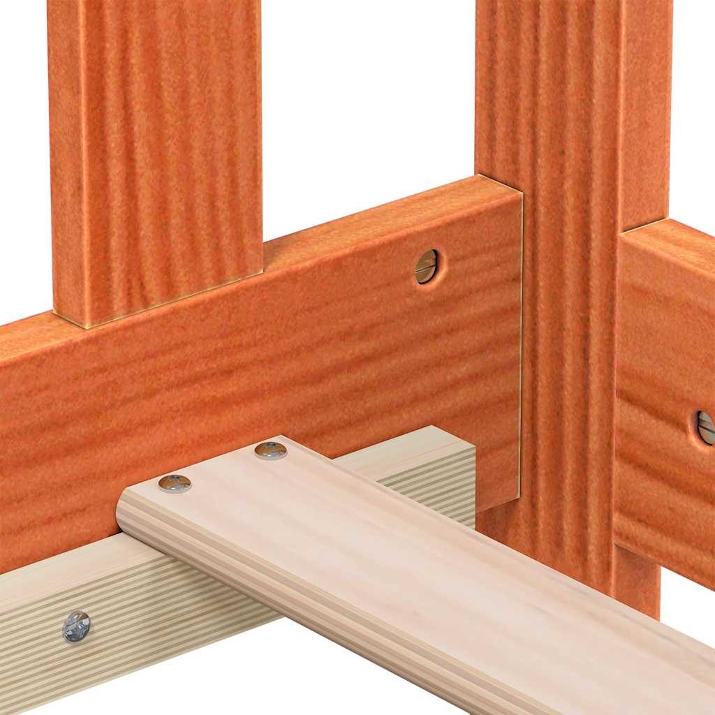 Dormeuse senza Materasso Marrone Cera 80x200 cm Legno di Pino 844409