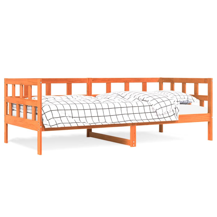 Dormeuse senza Materasso Marrone Cera 90x190 cm Legno di Pino 844410