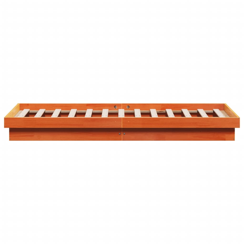 Giroletto LED Marrone Cera 150x200 cm in Legno Massello di Pino 844415