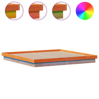 Giroletto LED Marrone Cera 180x200 cm in Legno Massello di Pinocod mxl 113737