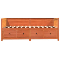 Dormeuse senza Materasso Marrone Cera 100x200 cm Legno di Pino 844437