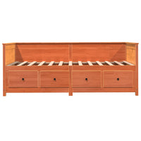 Dormeuse senza Materasso Marrone Cera 80x200 cm Legno di Pino 844439