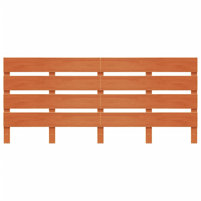 Testiera Marrone Cera 135 cm in Legno Massello di Pino 844451