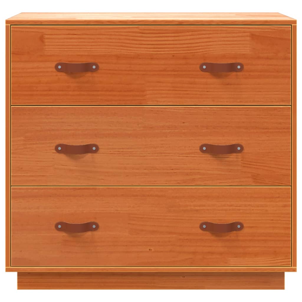 Credenza-Buffet-Armadio da cucina Marrone Cera 80x40x75 cm in Legno Massello di Pino
