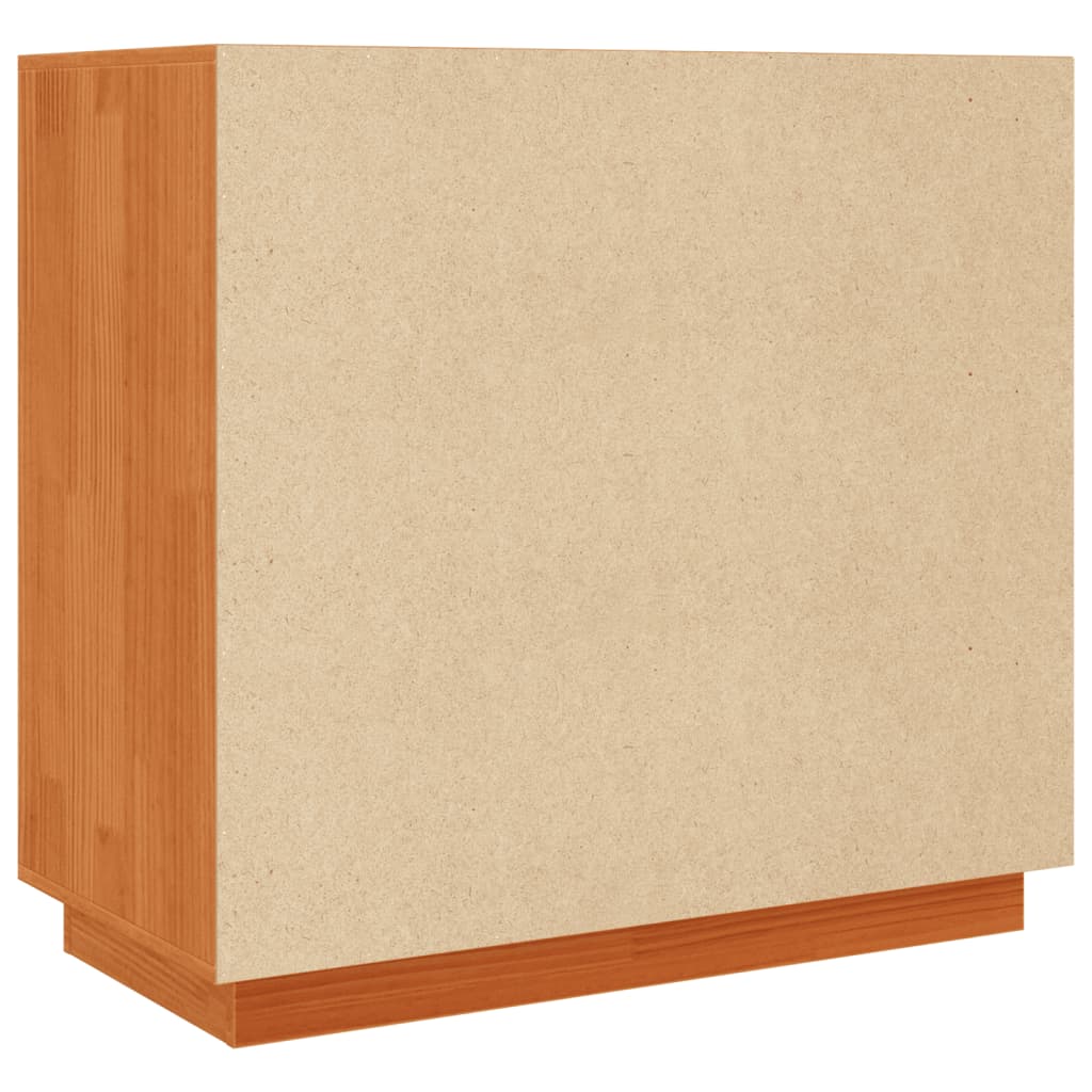 Credenza Marrone Cera 80x40x75 cm in Legno Massello di Pino 844471