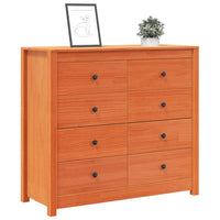 Armadietto Marrone Cera 100x40x90 cm in Legno Massello di Pino 844495