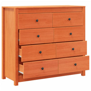 Armadietto Marrone Cera 100x40x90 cm in Legno Massello di Pino 844495