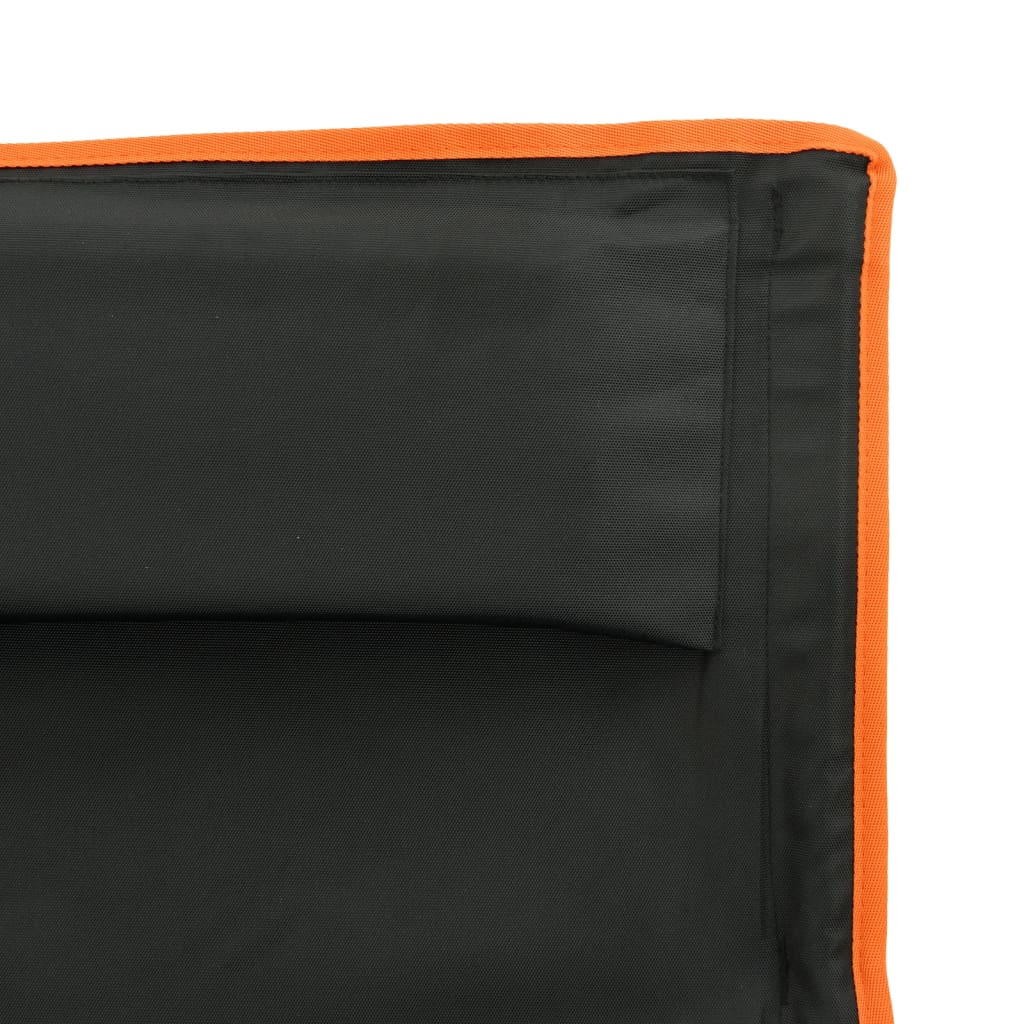 Sedie Campeggio Pieghevoli 2pz Nere Tessuto Oxford e Alluminio 366545