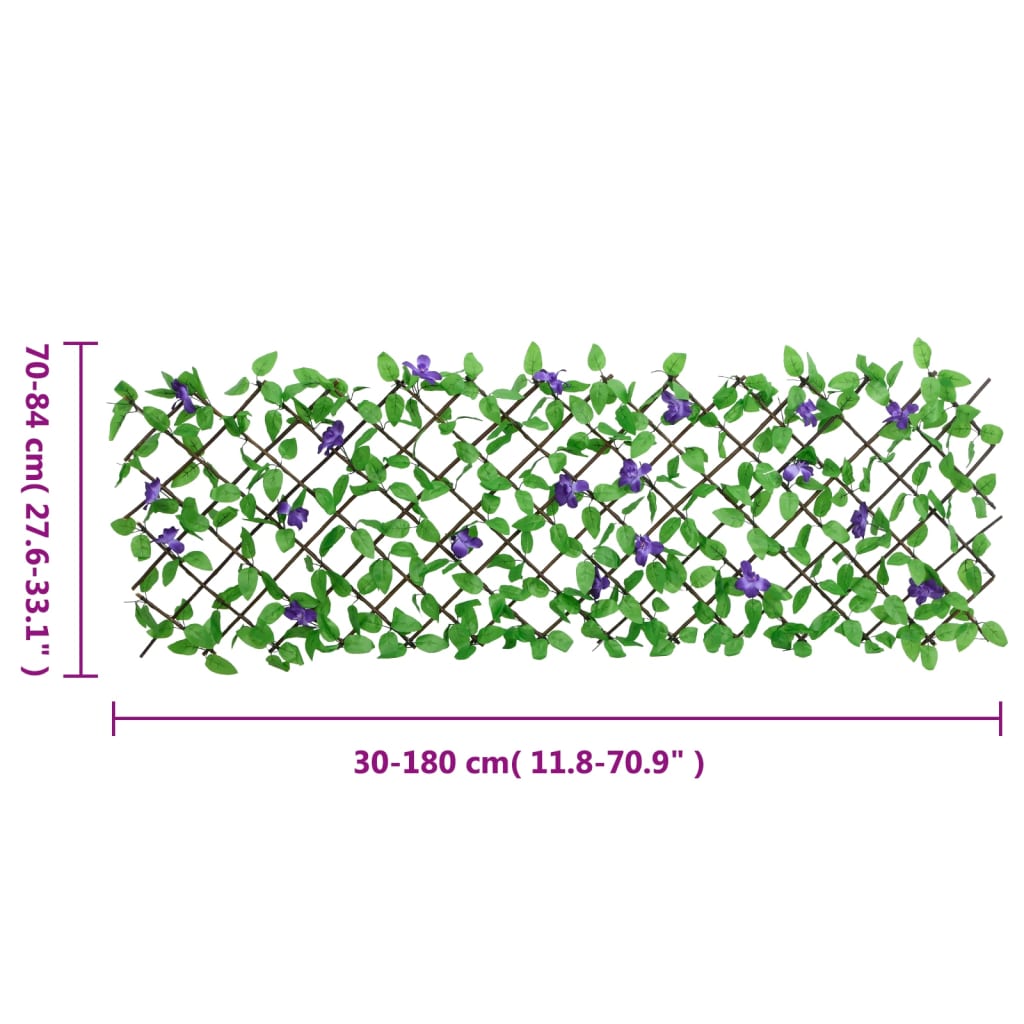 vidaXL Traliccio Edera Artificiale Espandibile Verde 180x70 cm