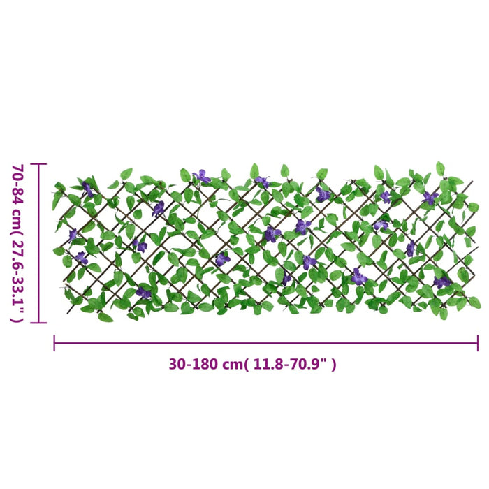 vidaXL Traliccio Edera Artificiale Espandibile Verde 180x70 cm
