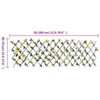 Traliccio Edera Artificiale Espandibile 5pz Giallo 180x60 cm 366599