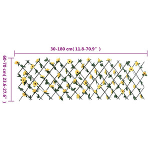 Traliccio Edera Artificiale Espandibile 5pz Giallo 180x60 cm 366599