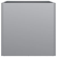 Vaso per fioriera aiuola rialzata piante fiori giardino terrazze set da 2 argento 32 x 30 x 29 cm acciaio zincato argento 02_0039009