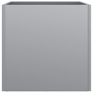 Vaso per fioriera aiuola rialzata piante fiori giardino terrazze set da 2 argento 32 x 30 x 29 cm acciaio zincato argento 02_0039009