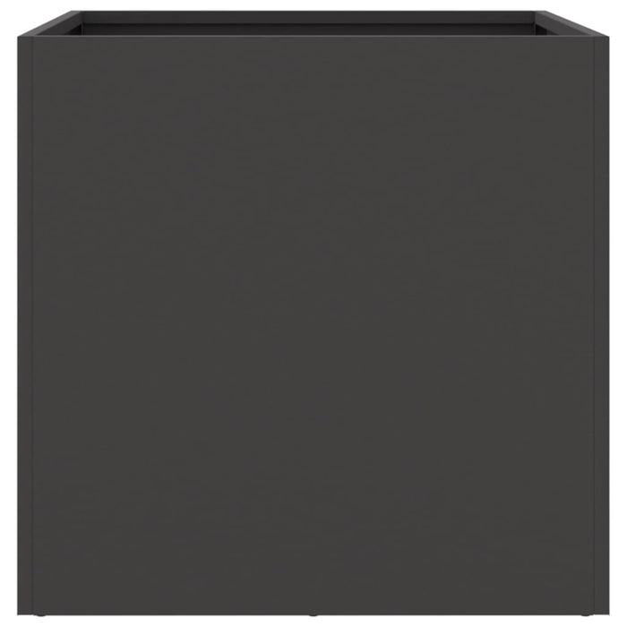 Vassoio per fioriera aiuola rialzata piante fiori terrazzo giardino 42 x 40 x 39 cm acciaio nero 02_0037602