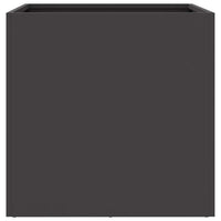 Fioriera-Vaso da Esterno-Contenitore per Piante Nera 42x40x39 cm in Acciaio