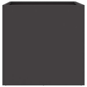 Fioriera-Vaso da Esterno-Contenitore per Piante Nera 42x40x39 cm in Acciaio
