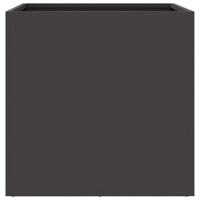 Fioriera-Vaso da Esterno-Contenitore per Piante Nera 42x40x39 cm in Acciaio