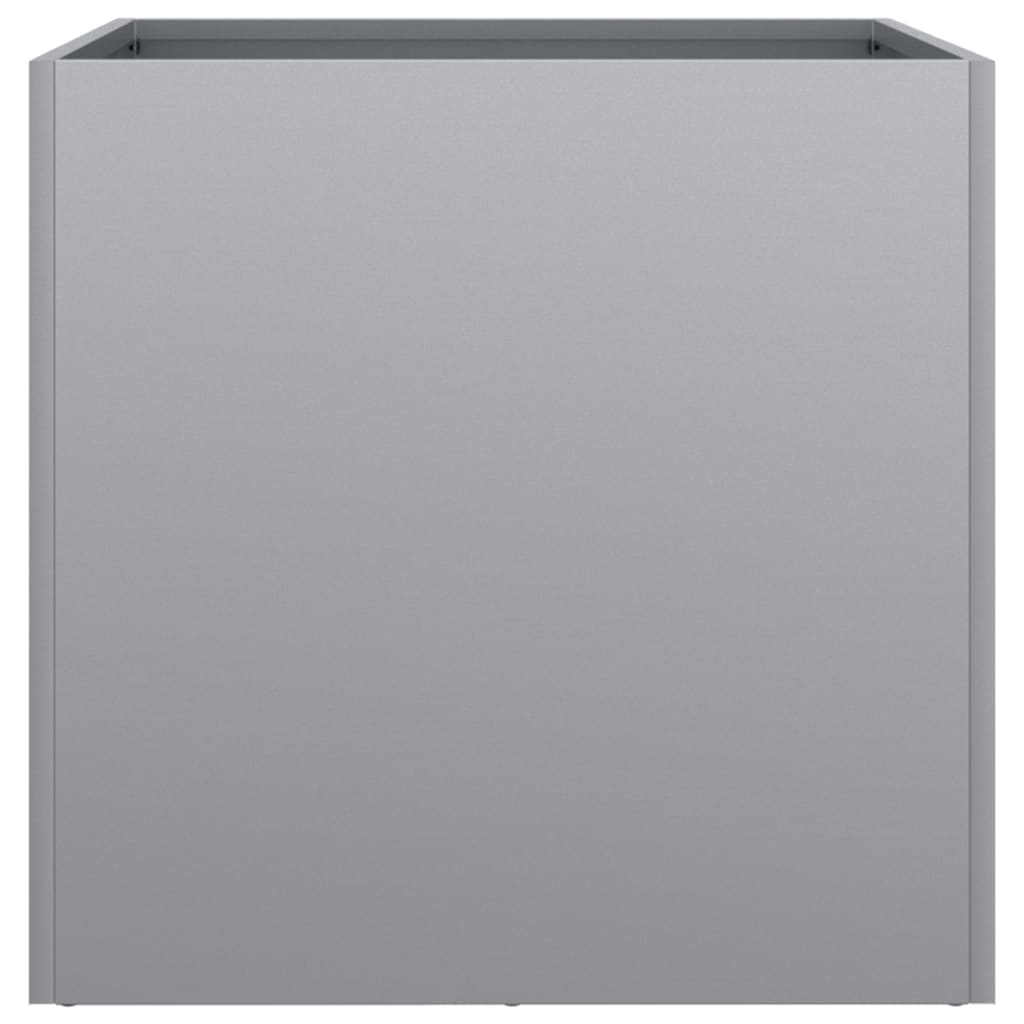 Vassoio per fioriera aiuola rialzata piante fiori terrazza giardino argento 42 x 40 x 39 cm acciaio zincato Argento 02_0038068