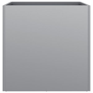 Fioriera aiuola rialzata vassoio piante fiori giardino terrazze set da 2 argento 42 x 40 x 39 cm acciaio zincato argento 02_0039011