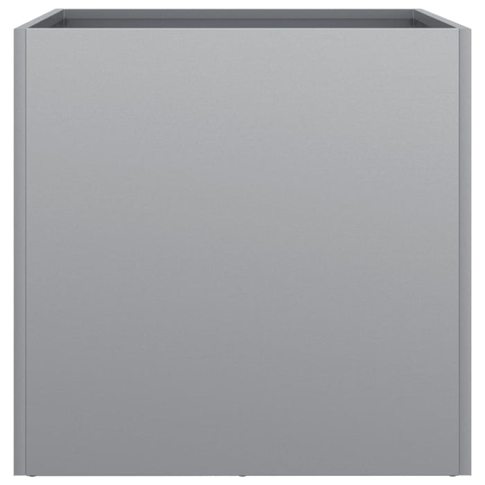 Fioriera aiuola rialzata vassoio piante fiori giardino terrazze set da 2 argento 42 x 40 x 39 cm acciaio zincato argento 02_0039011