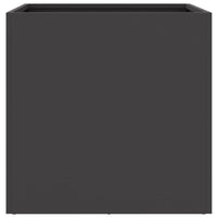 Fioriera-Vaso da Esterno-Contenitore per Piante Nera 49x47x46 cm in Acciaio