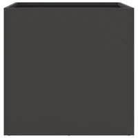 Vaso rialzato per fioriere piante fiori giardino terrazze set da 2 49 x 47 x 46 cm acciaio nero 02_0038986