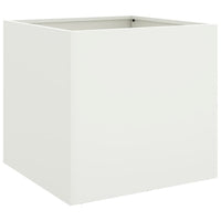 Fioriere 2 pz Bianche 49x47x46 cm in Acciaio