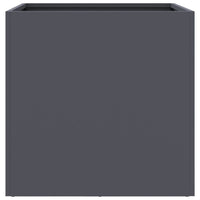 Fioriera aiuola rialzata vassoio piante fiori terrazzo giardino 49 x 47 x 46 cm acciaio antracite 02_0037620