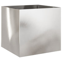 Fioriera-Vaso-Contenitore per Piante Argento 49x47x46 cm in Acciaio Inox