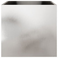 Fioriera-Vaso-Contenitore per Piante Argento 49x47x46 cm in Acciaio Inox