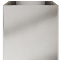 Fioriera-Vaso-Contenitore per Piante Argento 49x47x46 cm in Acciaio Inox