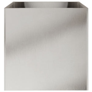 Fioriera-Vaso-Contenitore per Piante Argento 49x47x46 cm in Acciaio Inox