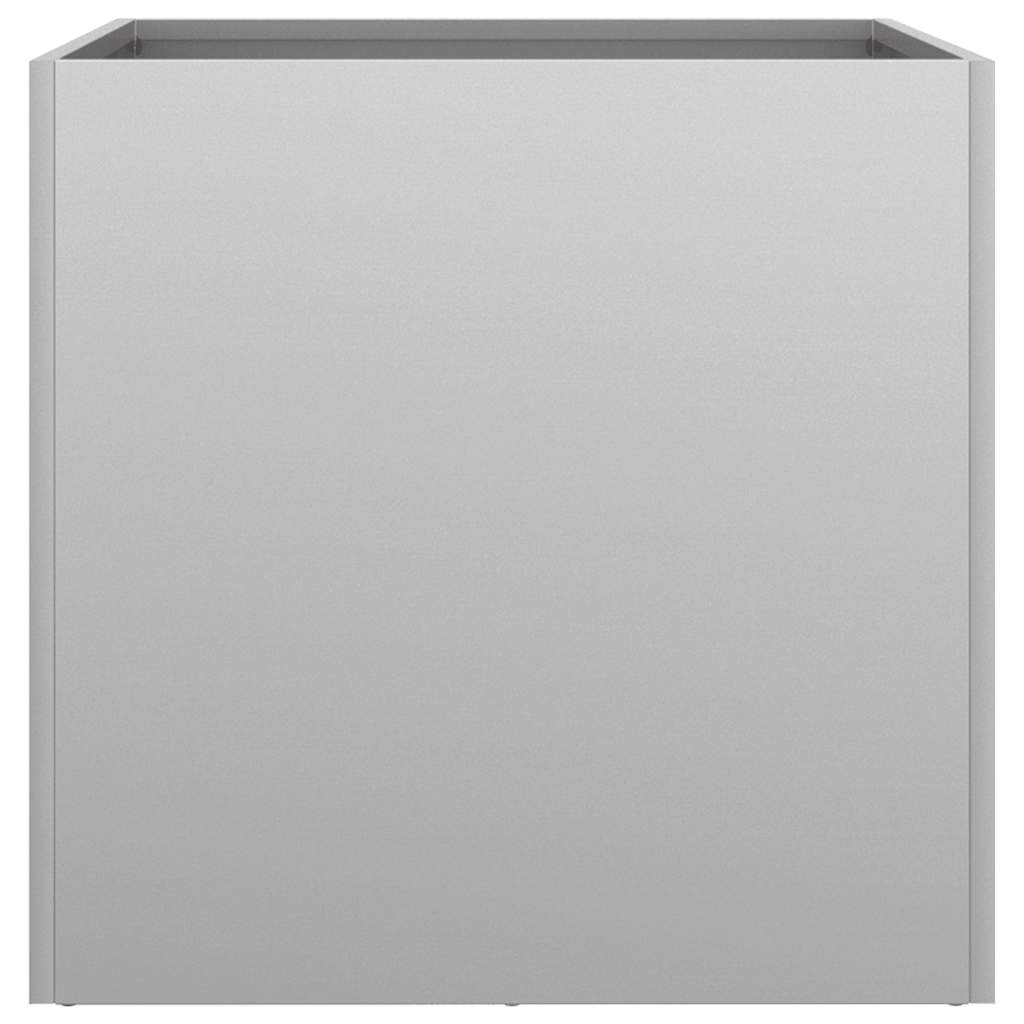 Fioriera-Vaso-Contenitore per Piante Argento 49x47x46 cm in Acciaio Zincato