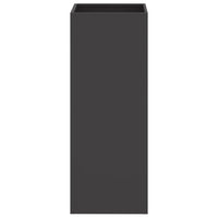 Fioriera-Vaso da Esterno-Contenitore per Piante Nera 32x29x75 cm in Acciaio