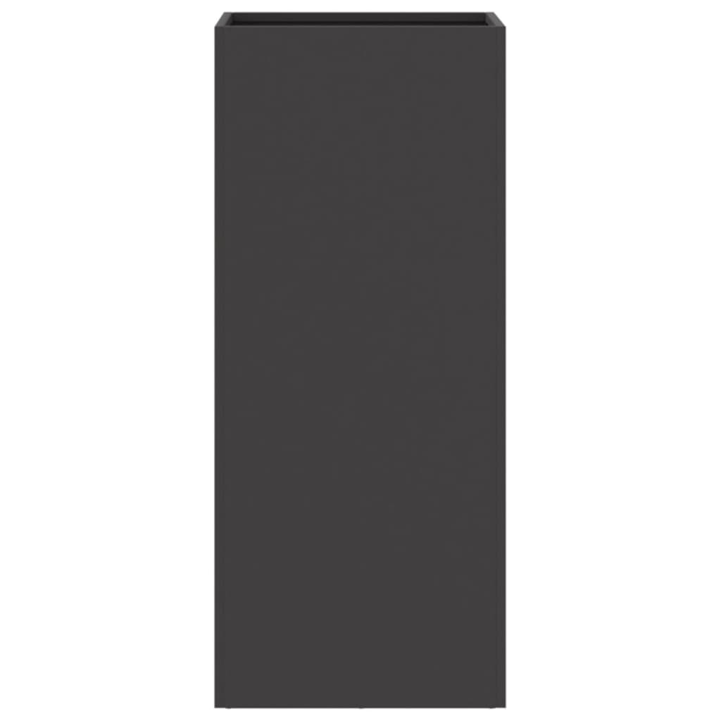 Vassoio per fioriera aiuola rialzata piante fiori terrazza giardino 32 x 29 x 75 cm acciaio nero 02_0037503