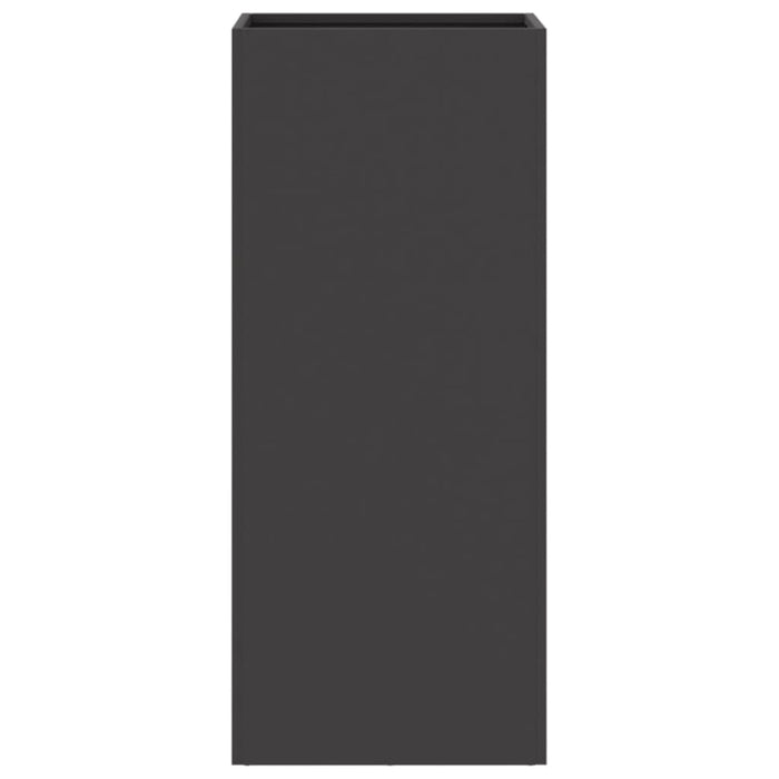 Fioriera-Vaso da Esterno-Contenitore per Piante Nera 32x29x75 cm in Acciaio