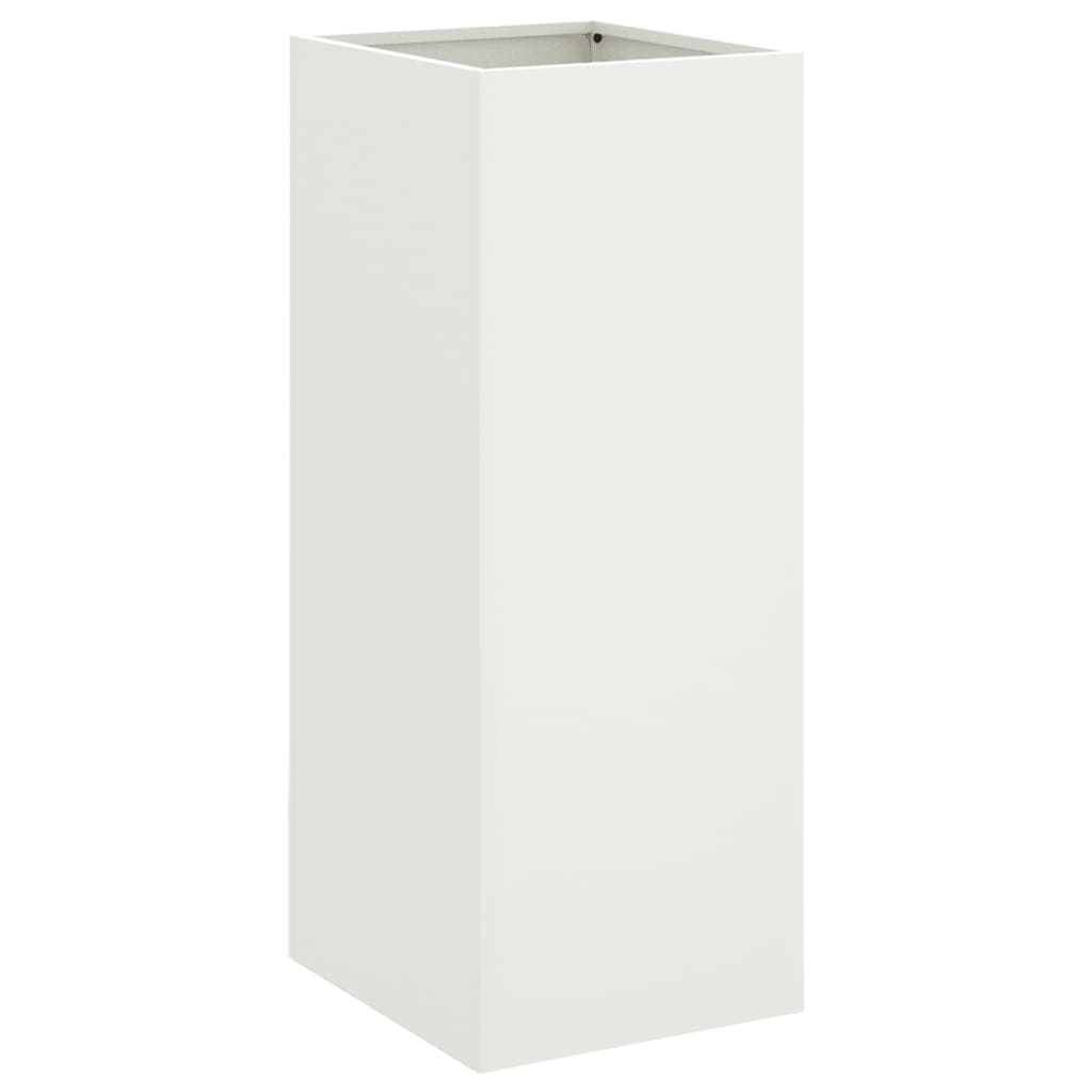 Fioriera-Vaso-Contenitore per Piante Bianca 32x29x75 cm in Acciaio