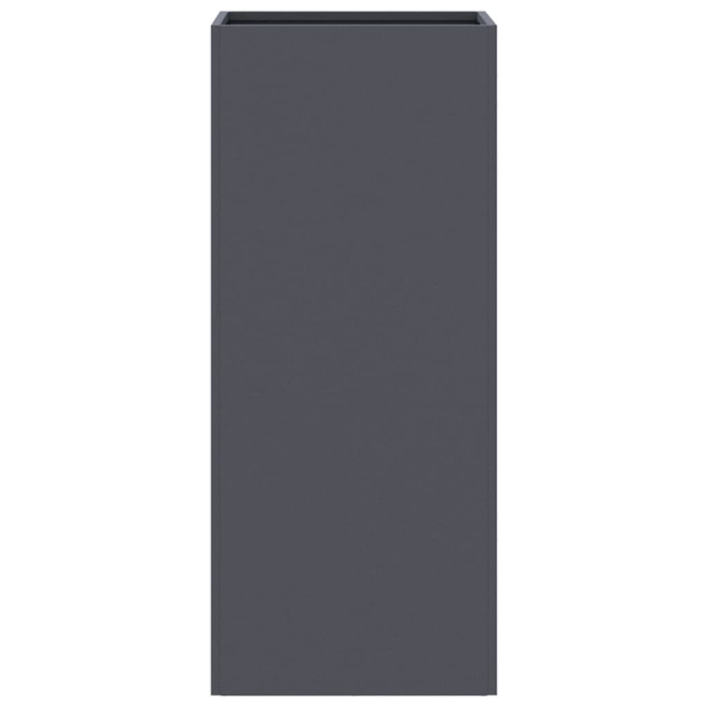 Fioriera-Vaso-Contenitore per Piante Antracite 32x29x75 cm in Acciaio